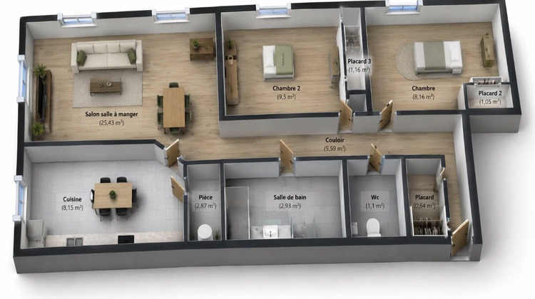 Ma-Cabane - Vente Appartement Lens, 66 m²