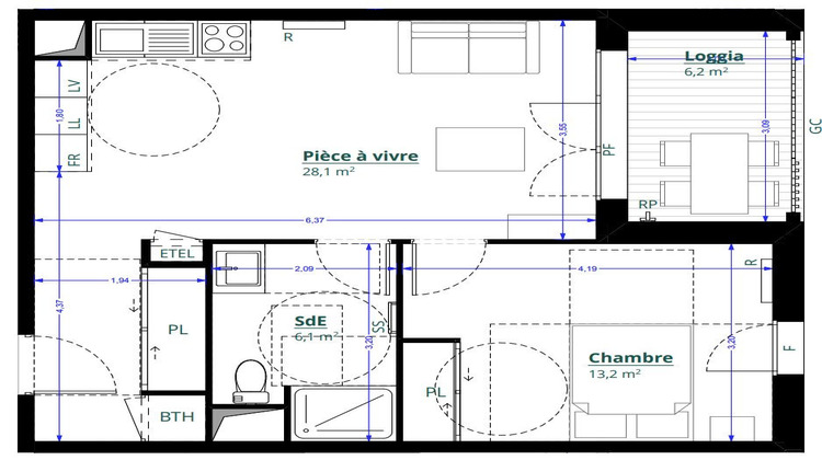 Ma-Cabane - Vente Appartement Léognan, 47 m²