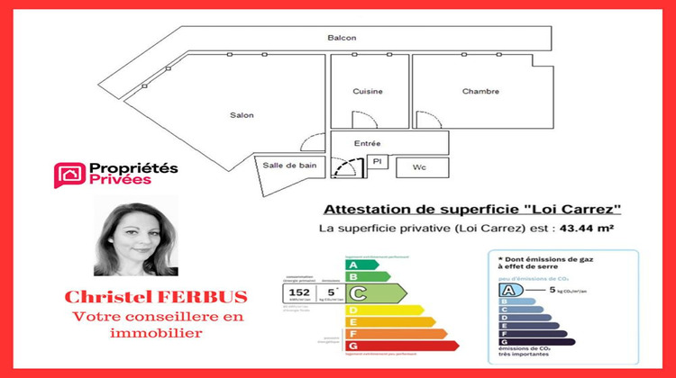 Ma-Cabane - Vente Appartement LES PAVILLONS SOUS BOIS, 43 m²