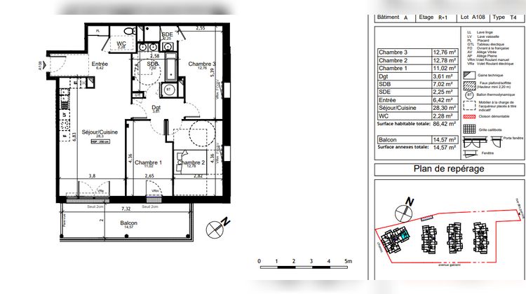 Ma-Cabane - Vente Appartement Les Ponts-de-Cé, 86 m²