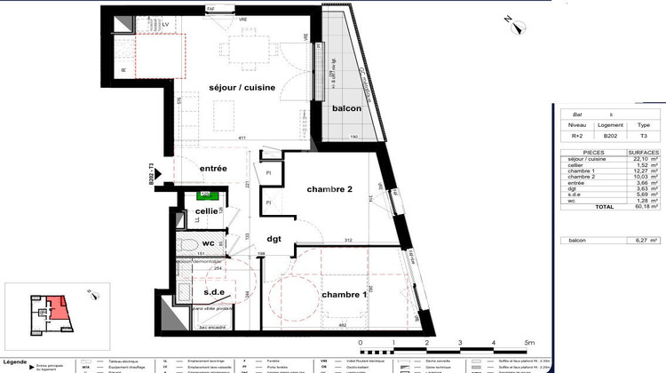 Ma-Cabane - Vente Appartement LES PONTS-DE-CE, 60 m²