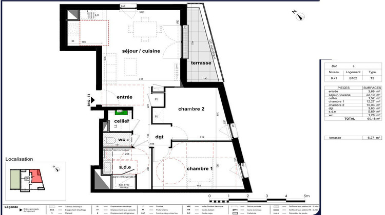 Ma-Cabane - Vente Appartement LES PONTS-DE-CE, 60 m²