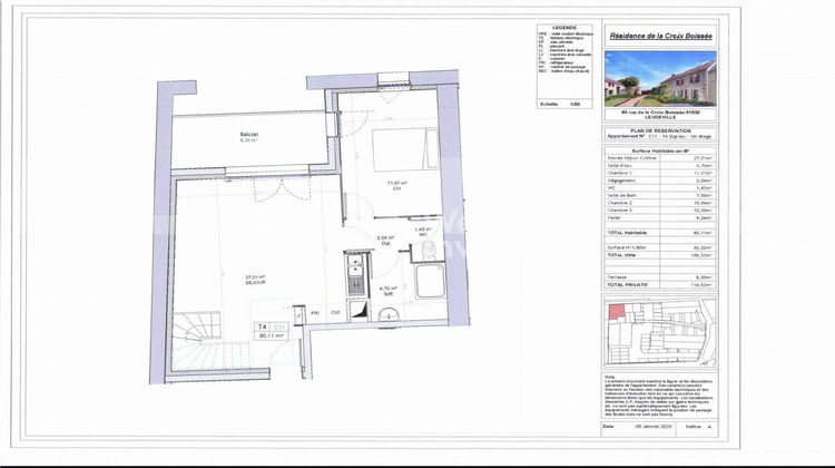 Ma-Cabane - Vente Appartement Leudeville, 80 m²