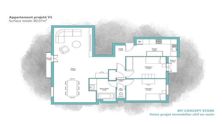 Ma-Cabane - Vente Appartement LEVALLOIS-PERRET, 80 m²