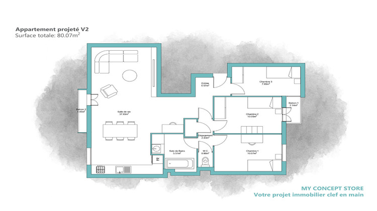 Ma-Cabane - Vente Appartement LEVALLOIS-PERRET, 80 m²
