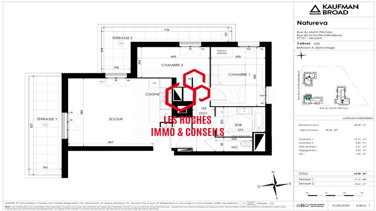 Ma-Cabane - Vente Appartement Lieusaint, 62 m²
