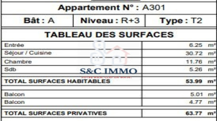 Ma-Cabane - Vente Appartement Lieusaint, 53 m²