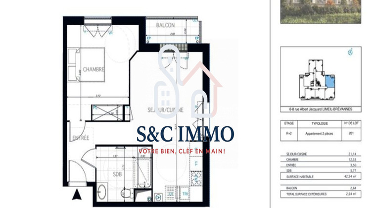 Ma-Cabane - Vente Appartement Limeil-Brévannes (), 43 m²