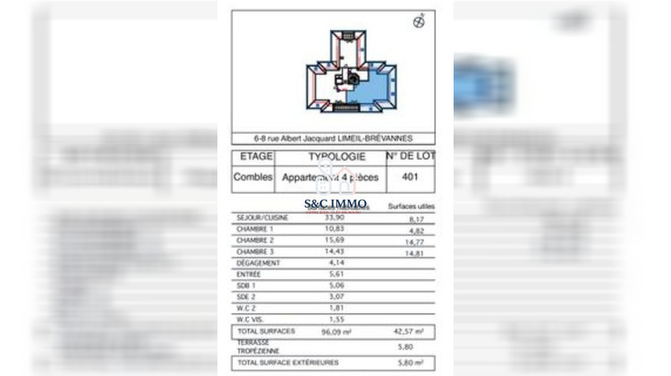 Ma-Cabane - Vente Appartement Limeil-Brévannes (), 78 m²