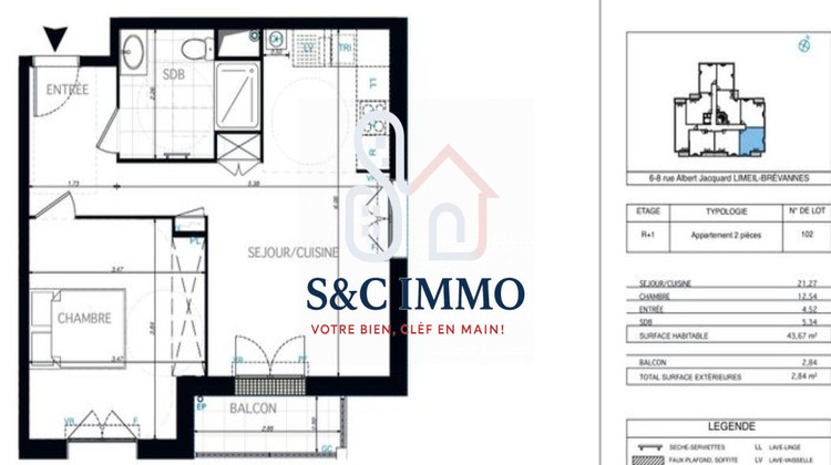Ma-Cabane - Vente Appartement Limeil-Brévannes (), 40 m²