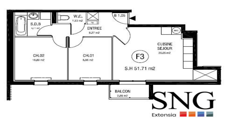 Ma-Cabane - Vente Appartement Lisieux, 52 m²