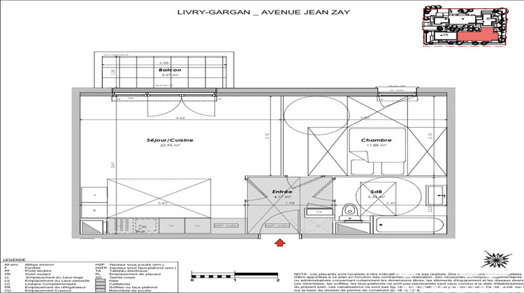 Ma-Cabane - Vente Appartement Livry-Gargan, 44 m²