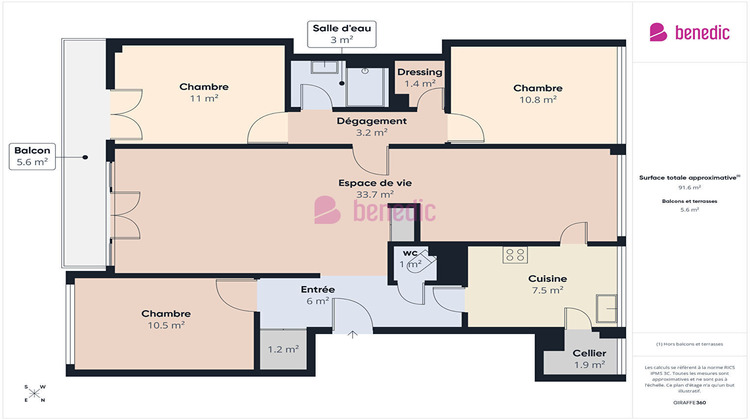 Ma-Cabane - Vente Appartement LONGEVILLE-LES-METZ, 91 m²