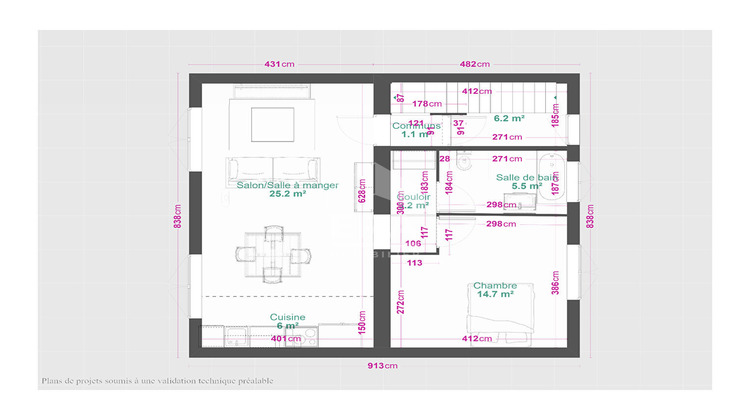 Ma-Cabane - Vente Appartement LONGLAVILLE, 48 m²