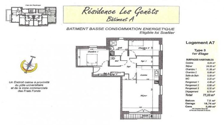 Ma-Cabane - Vente Appartement Longuenesse, 77 m²