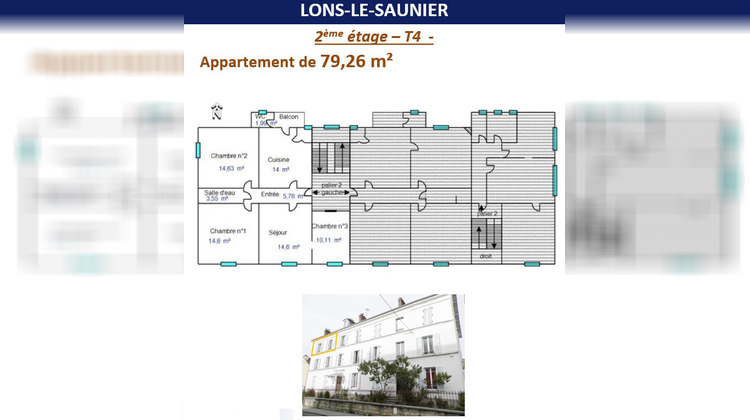 Ma-Cabane - Vente Appartement LONS LE SAUNIER, 79 m²