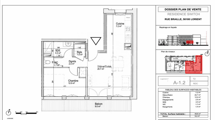Ma-Cabane - Vente Appartement Lorient, 49 m²