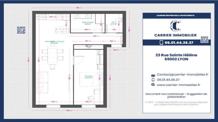 Ma-Cabane - Vente Appartement Lyon, 51 m²