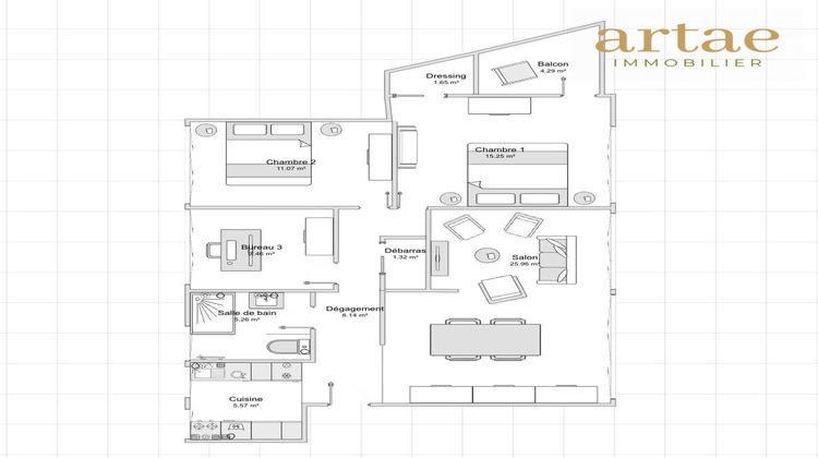 Ma-Cabane - Vente Appartement Lyon, 83 m²