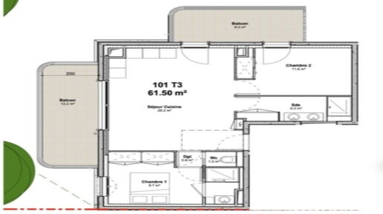 Ma-Cabane - Vente Appartement Lyon, 61 m²