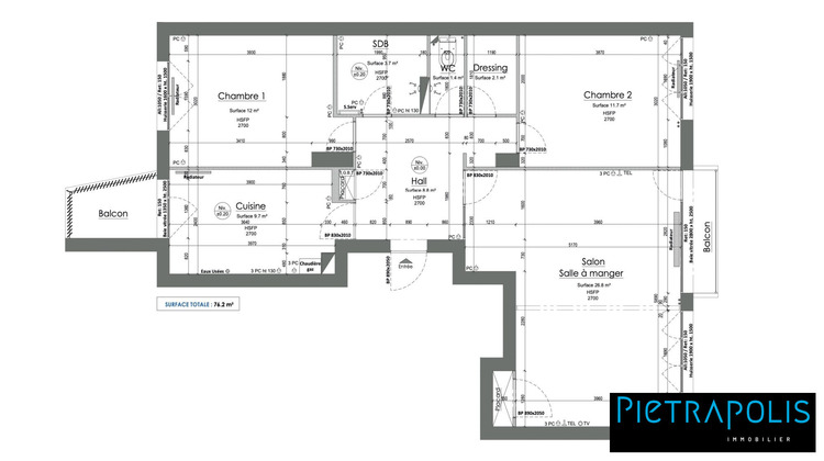 Ma-Cabane - Vente Appartement Lyon, 76 m²