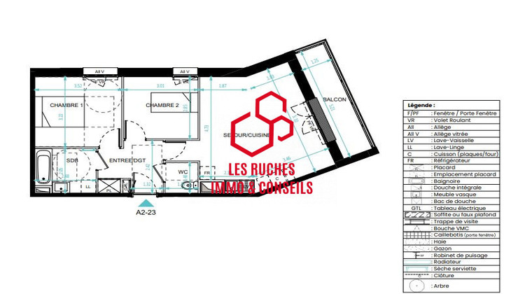 Ma-Cabane - Vente Appartement Magny-le-Hongre, 57 m²