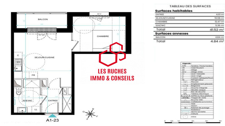 Ma-Cabane - Vente Appartement Magny-le-Hongre, 41 m²