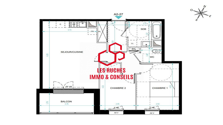 Ma-Cabane - Vente Appartement Magny-le-Hongre, 62 m²