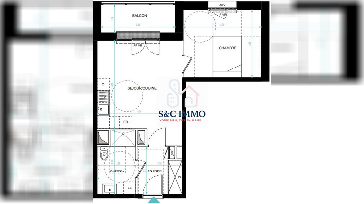 Ma-Cabane - Vente Appartement Magny-le-Hongre, 43 m²