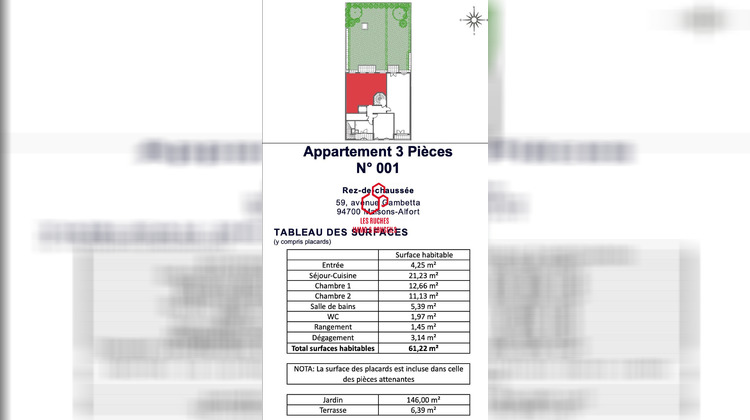 Ma-Cabane - Vente Appartement Maisons-Alfort, 61 m²