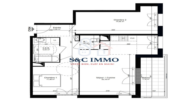 Ma-Cabane - Vente Appartement Mantes-la-Jolie, 66 m²