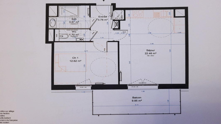 Ma-Cabane - Vente Appartement MARCQ EN BAROEUL, 45 m²