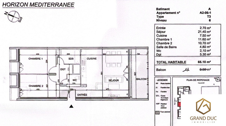 Ma-Cabane - Vente Appartement Marseille, 66 m²