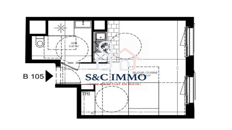 Ma-Cabane - Vente Appartement Massy, 31 m²