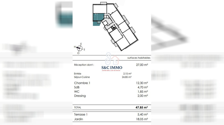Ma-Cabane - Vente Appartement Meaux, 47 m²