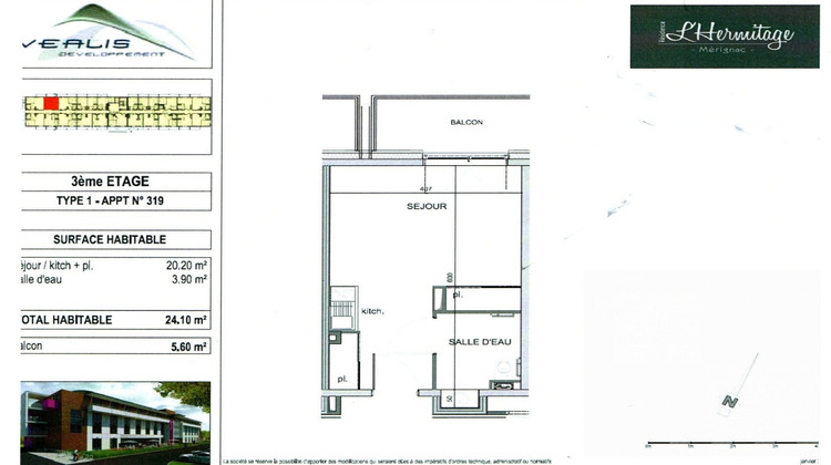 Ma-Cabane - Vente Appartement Mérignac, 24 m²