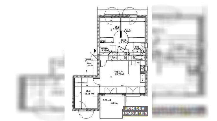 Ma-Cabane - Vente Appartement Méry, 72 m²