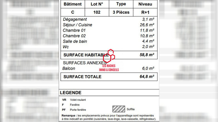 Ma-Cabane - Vente Appartement Messy, 58 m²