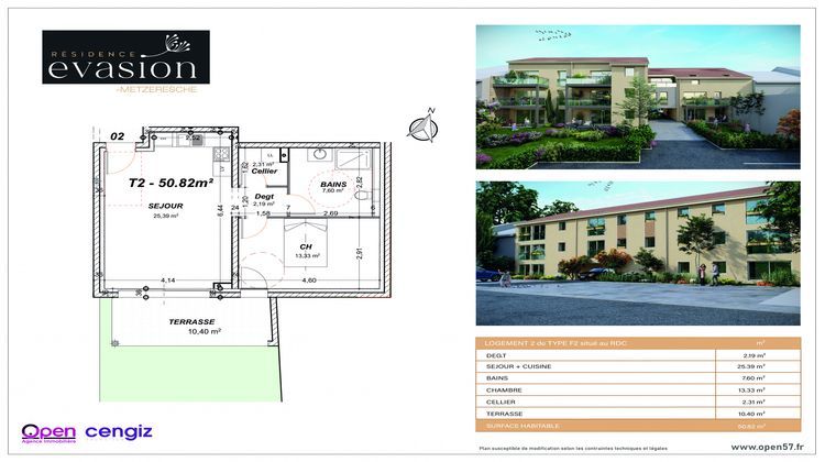 Ma-Cabane - Vente Appartement Metzeresche, 50 m²