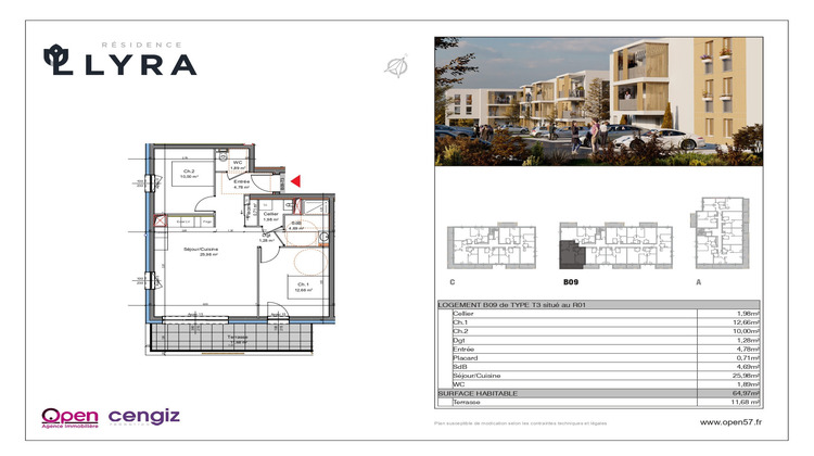 Ma-Cabane - Vente Appartement Mexy, 64 m²