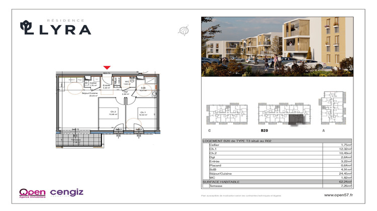 Ma-Cabane - Vente Appartement Mexy, 62 m²