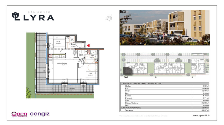 Ma-Cabane - Vente Appartement Mexy, 63 m²