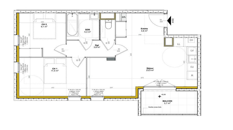 Ma-Cabane - Vente Appartement MEYZIEU, 57 m²