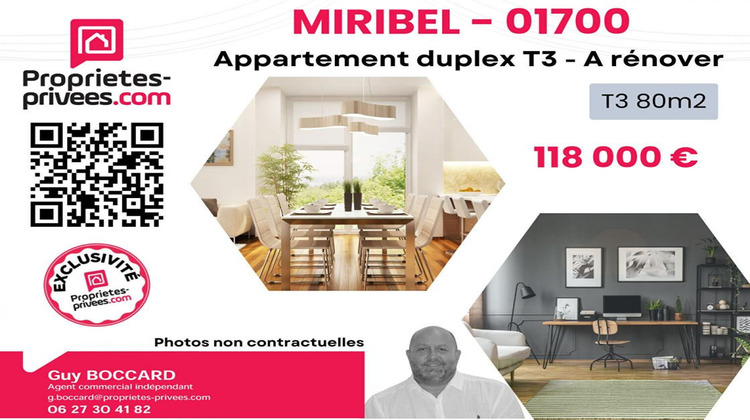 Ma-Cabane - Vente Appartement MIRIBEL, 80 m²