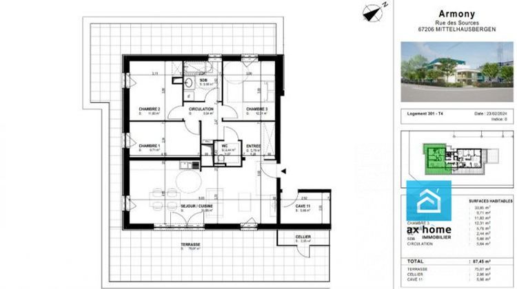 Ma-Cabane - Vente Appartement Mittelhausbergen, 87 m²