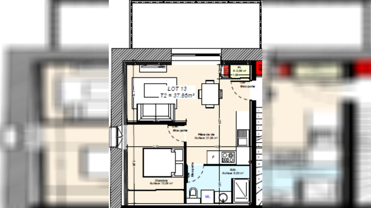 Ma-Cabane - Vente Appartement MOIRANS, 46 m²