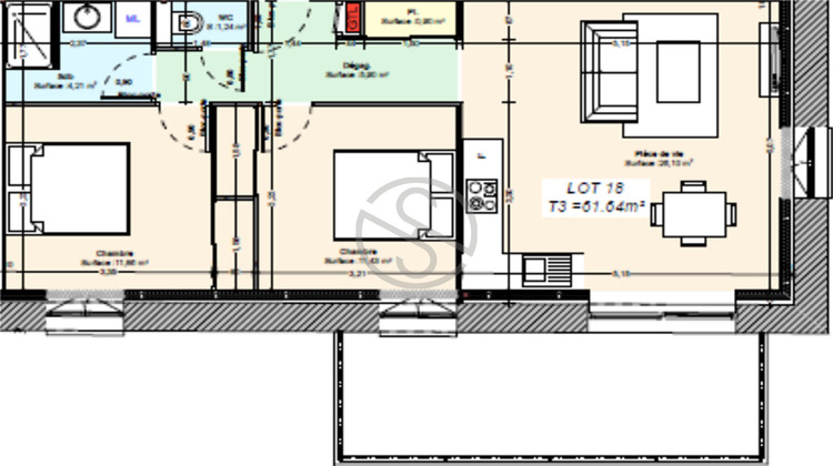 Ma-Cabane - Vente Appartement MOIRANS, 60 m²