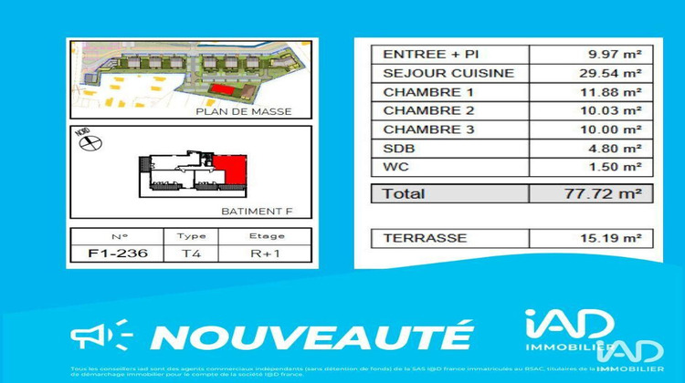 Ma-Cabane - Vente Appartement Moirans, 77 m²