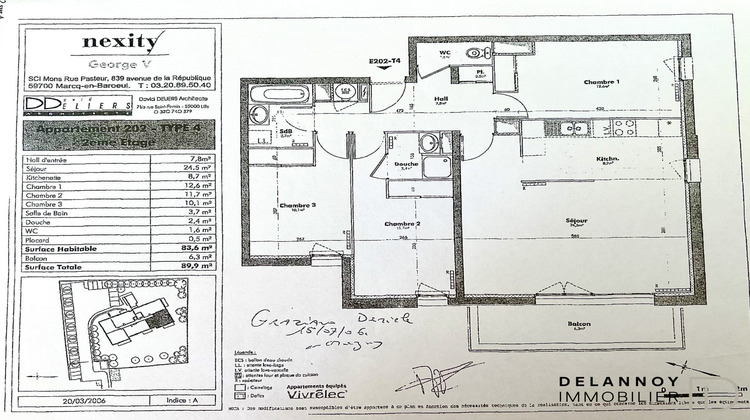 Ma-Cabane - Vente Appartement Mons-en-Baroeul, 83 m²