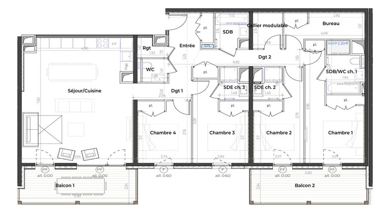 Ma-Cabane - Vente Appartement MONT-DE-LANS, 135 m²
